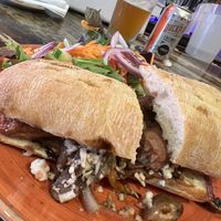 Veggie panini with beyond sausage  at Alexander's Tavern in Baltimore