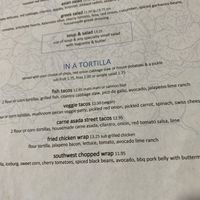 Menu Excerpt   at Megg's Cafe in Temple