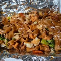 How it comes in take away box at Mee Mee's Authentic Thai in Temple