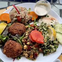 Vegan plate at La Mediterranee in San Francisco