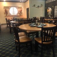 They have tables with lazy Susans for large groups. at Happy Family - San Bernardino in San Bernardino