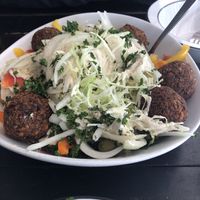 Falafel bowl with hummus (ask for hummus) at Bermondsey Cafe in Nagoya