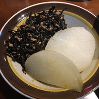 Daikon and hijiki seaweed  at Bermondsey Cafe in Nagoya