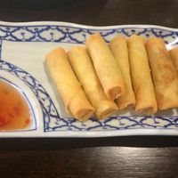 Lady says veg spring rolls are vegan.  at Chao Phraya in Kyneton