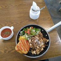 Tofu steak and tomato soup at Newyork B&C in Seoul