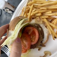 Soy burger  at K9 Plus 1 Cafe in Barry