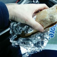 Breakfast burrito at Vital Cafe in Leeds