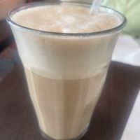 Vegan iced latte  at Coffee Crepes in Paris