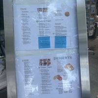 Menu  at Coffee Crepes in Paris