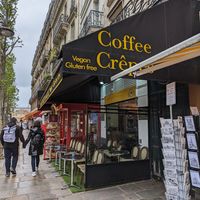 Outside at Coffee Crepes in Paris