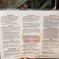 Menu 2/2 at Gu's Dumplings in Atlanta