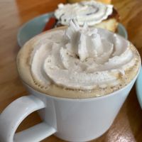 Dirty chai latte with coconut whip   at Fern Cafe and Bakery in Victoria
