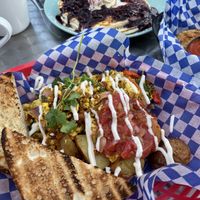 Tofu scramble and pancakes   at Fern Cafe and Bakery in Victoria
