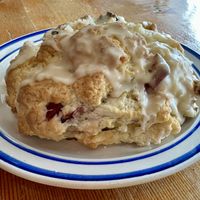 Rhubarb scone...  at Fern Cafe and Bakery in Victoria