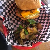 Breakfast sandwich with hahbrowns, sandwich was amazing! at Fern Cafe and Bakery in Victoria