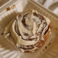 Cinnamon bun at Fern Cafe and Bakery in Victoria