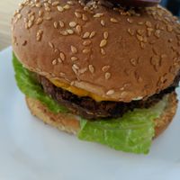 Cheeeese Burger at Fern Cafe and Bakery in Victoria