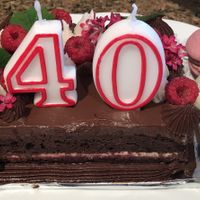 Black Forest brownie cake and assorted macaroons at Fern Cafe and Bakery in Victoria