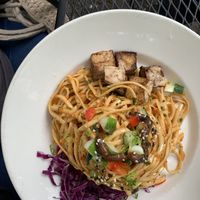Thai noodle salad with grilled tofu at Cafe Karibo in Fernandina Beach