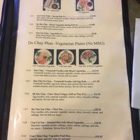 Vegetarian/ vegan section  at Mai Vietnamese Cuisine in Cotati