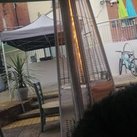 Outdoor heating at The Den Restaurant in Hereford