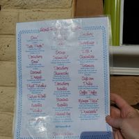 Printed menu. at Silvestre's Rolled Ice Cream in West Valley City