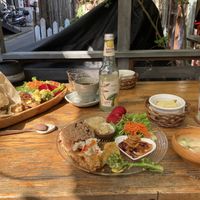Rice and burger sets  at Ramuna in Nara