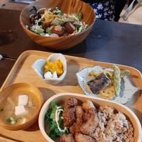 The karage bento box at Ramuna in Nara