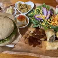 hamburger meal  at Ramuna in Nara