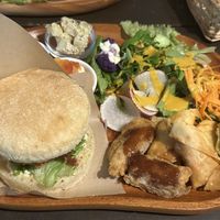 Vegan Hamburger Plate  at Ramuna in Nara