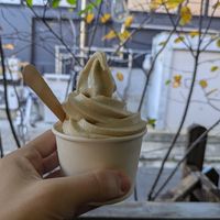 Soy milk soft cream at Ramuna in Nara