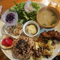 Genmai plate  at Ramuna in Nara