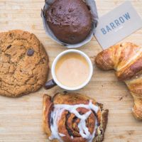 All pastries are vegan, made by CANELA vegan bakery at Barrow Coffee Roasters in Calgary