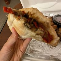 Mushroom philly!  at Irregardless Cafe in Raleigh
