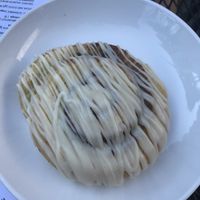 Big Ol Vegan Cinnamon Roll - highly recommend asking for it to be warmed up (comes out room temp) at Irregardless Cafe in Raleigh