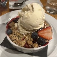 Mango, blackberry, crisp  at Irregardless Cafe in Raleigh