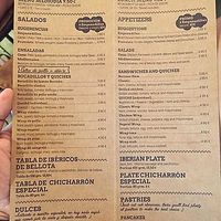 Carta/menu at La Vaca Atada in Cadiz