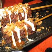 okonomiyaki sticks  at LE:EN in Utrecht