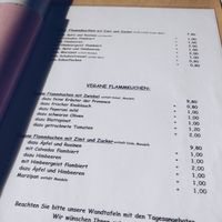 Inside the menu at Backblech in Neustadt An Der Donau