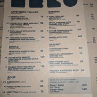 Food menu at Dom in Kyiv