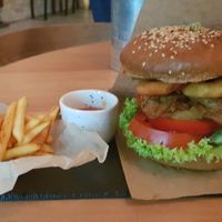 BBQ seitan burger (big) at Dom in Kyiv