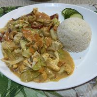 Vegan Massaman with tofu  at Niu Cafe in Tenerife