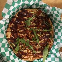 Basquiat veggie pizza with BBQ sauce at Local Green Atlanta  in Atlanta