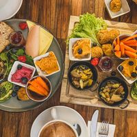 Veganes Frühstück  at Café Wohnraum in Cologne