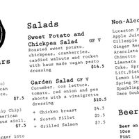 Burger Haus menu at The Burger Haus in North Hobart