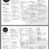 Burger Haus menu  at The Burger Haus in North Hobart
