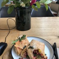 Yummy veggie wrap (6€)  at Balance Deli in Frankfurt