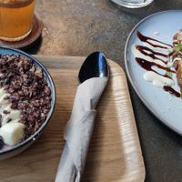 Accai bowl and avocado toast. at Balance Deli in Frankfurt