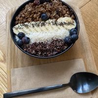 Peanut Butter Smoothie Bowl  #Veganuary at Balance Deli in Frankfurt