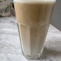 Soy latte  at Balance Deli in Frankfurt